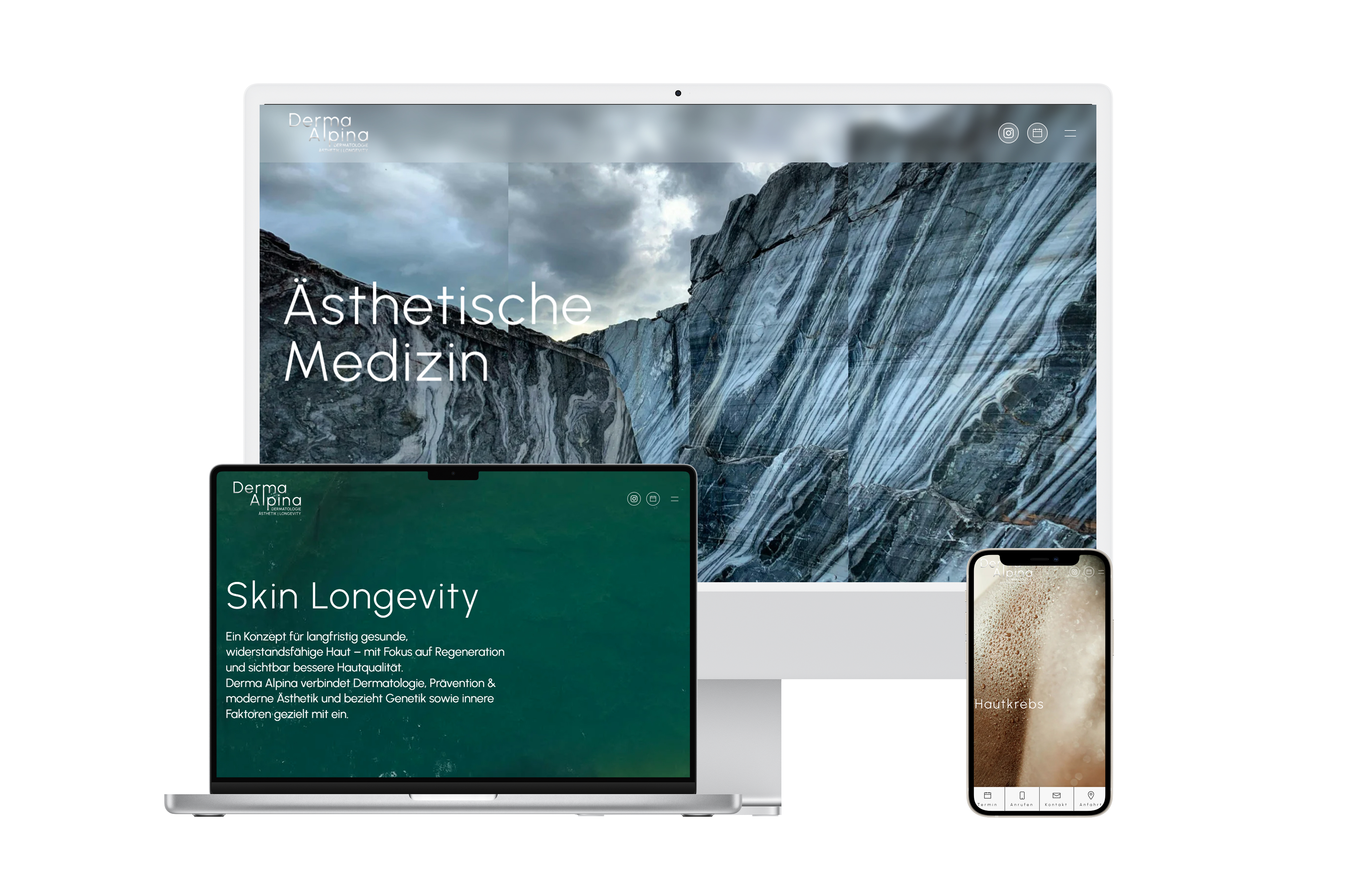 Derma Alpina Praxis-Rebranding — Bild 1 (Logo, Print, Web, Fotografie) von ohla//studio Chur